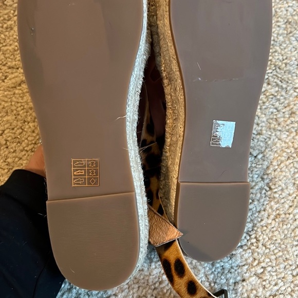Madewell asymmetrical Espadrille Sandals Calf hair leopard black brown shoe 10 - Picture 8 of 10